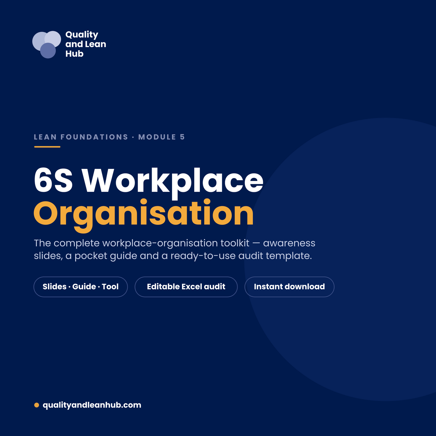6S WORKPLACE ORGANISATION — TRAINING DECK & AUDIT TOOLKIT