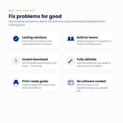 5 WHYS ANALYSIS — ROOT CAUSE TOOLKIT