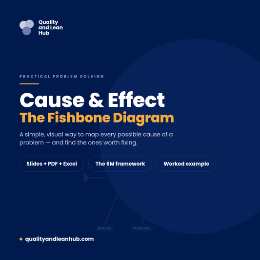 CAUSE & EFFECT — THE FISHBONE (ISHIKAWA) DIAGRAM · TRAINING DECK + TEMPLATE